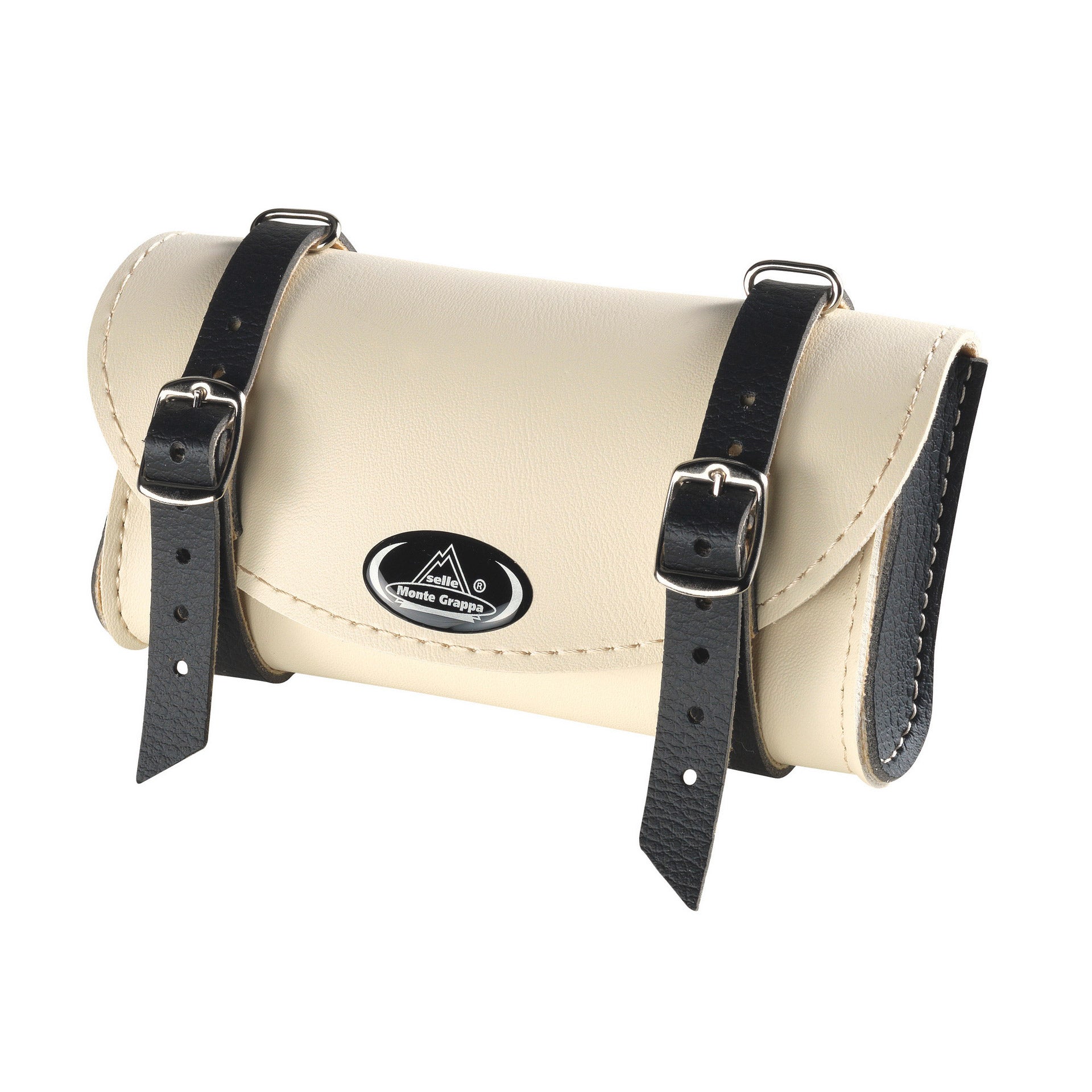 Monte grappa zadeltas fashion skay cream zwart