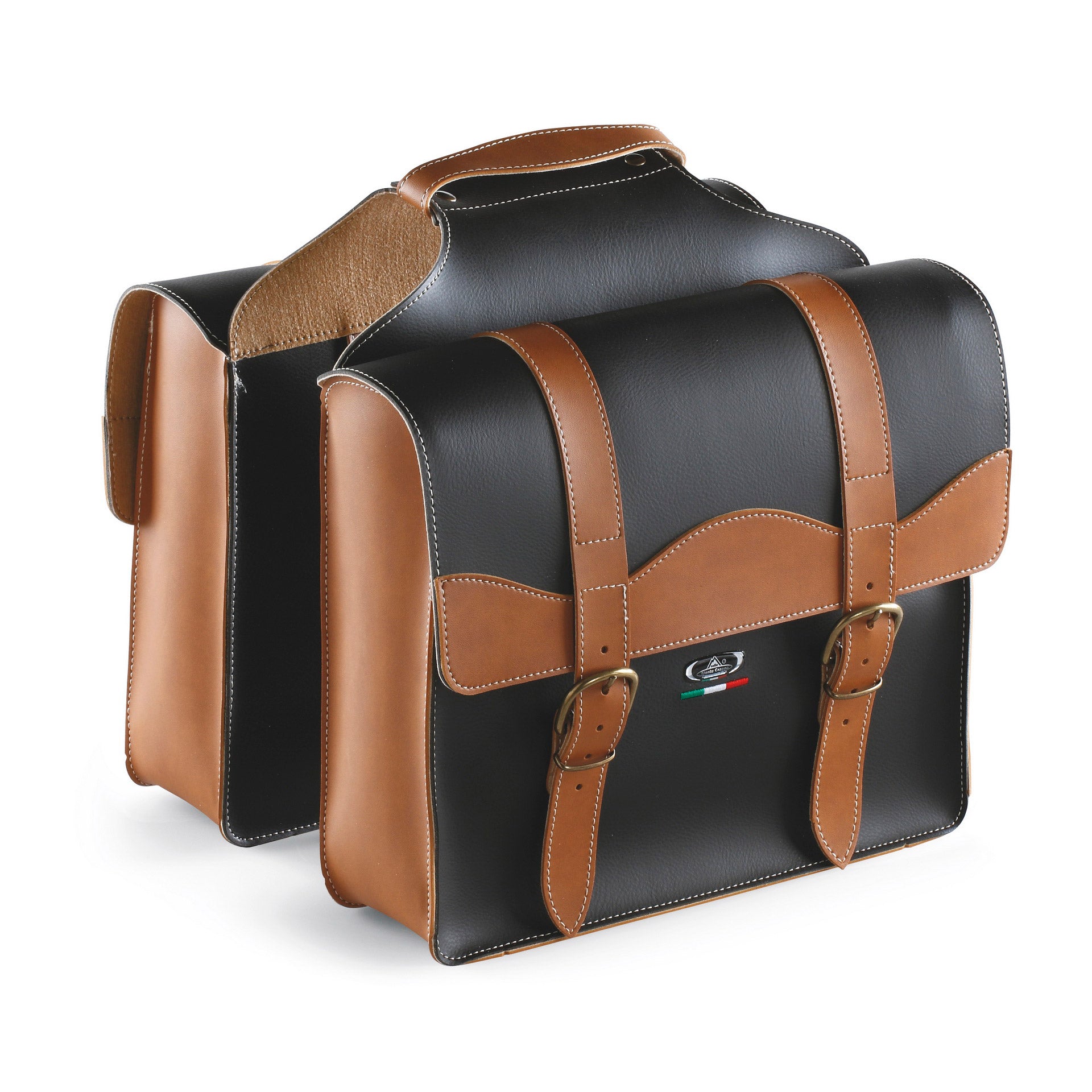 Monte grappa dubbele tas 17l bauletto zwart donkerbruin