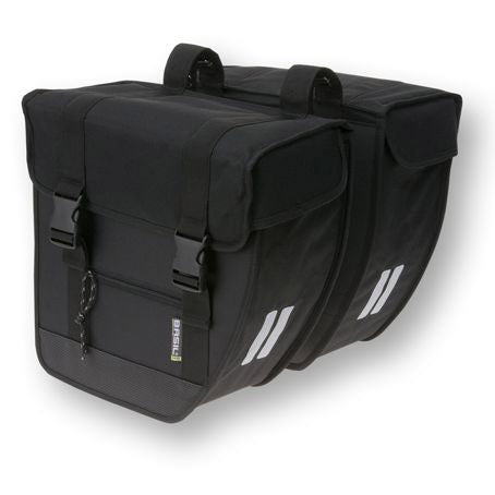 Basil tour xl dubbele tas 40-liter zwart 17016