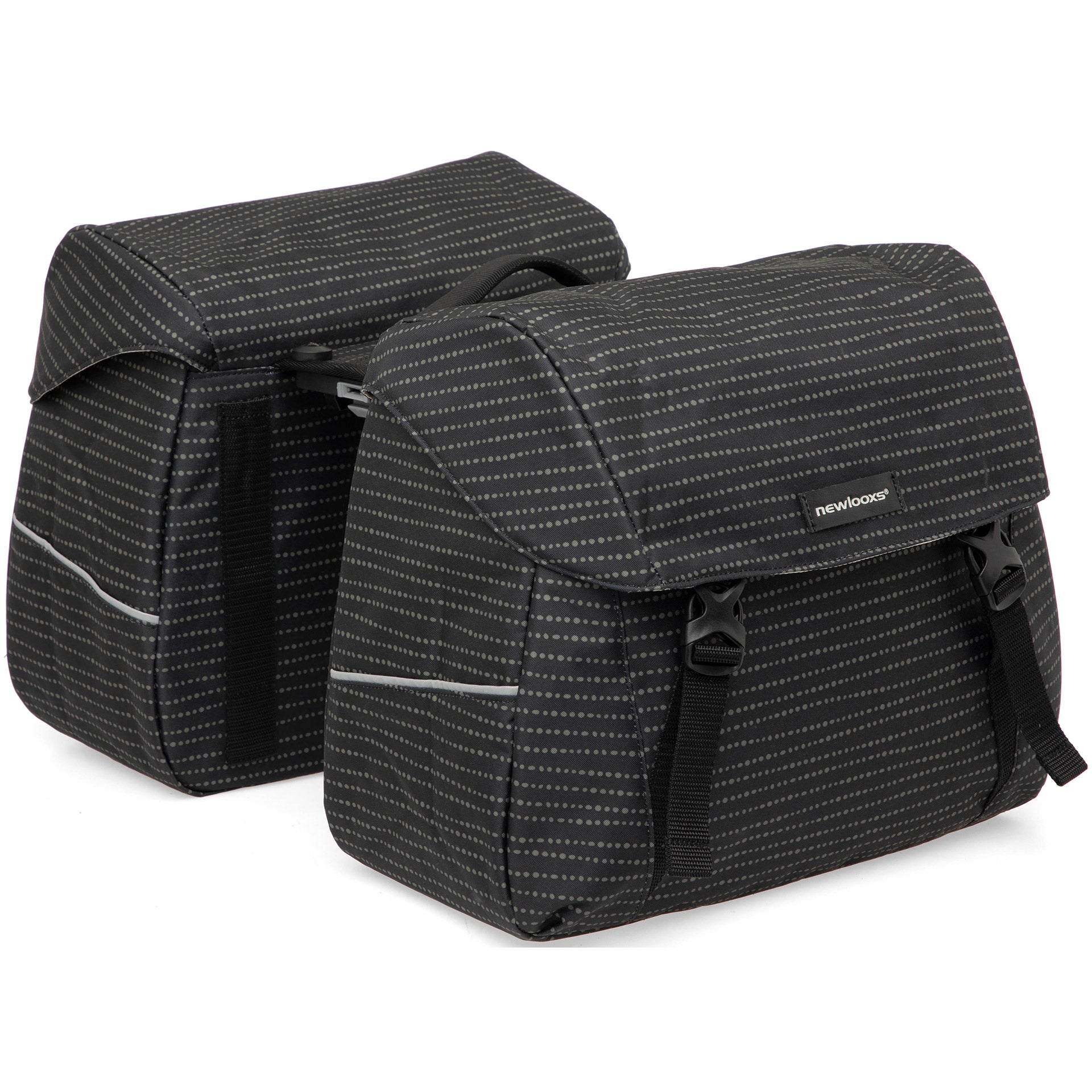 Joli Dubbele Fietstas - MIK Adapter - Waterafstotend - Nomi Black
