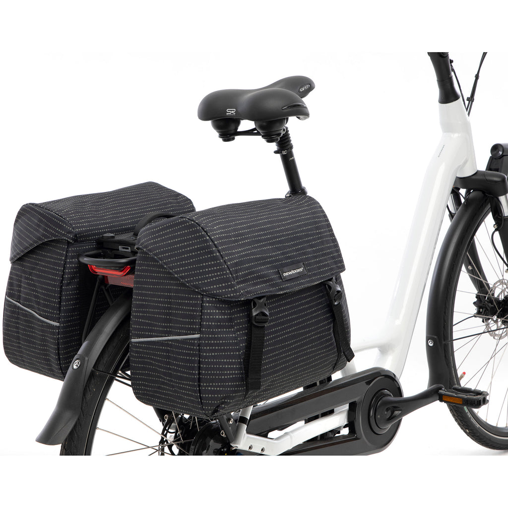 Joli Dubbele Fietstas - MIK Adapter - Waterafstotend - Nomi Black