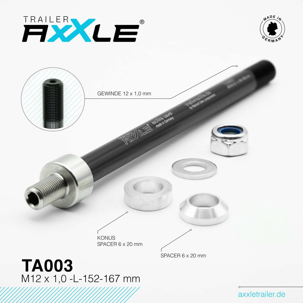 Radoxx steekas voor trailer m12x1,00 152-167mm