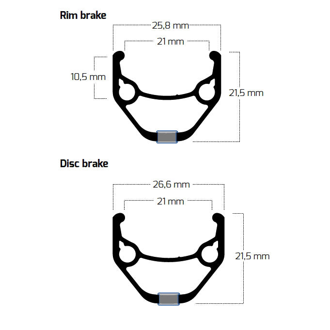 Ryde B.V. - B.V. Velg 28' - 14 / 622 zac421 aluminium cnc zwart