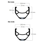 Ryde B.V. - B.V. Velg 28' - 14 / 622 zac421 aluminium cnc zwart
