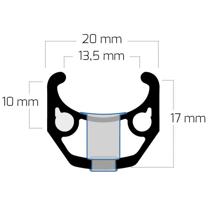 Ryde - velg rigida chrina 28"/622 36g cncaluminium zwart
