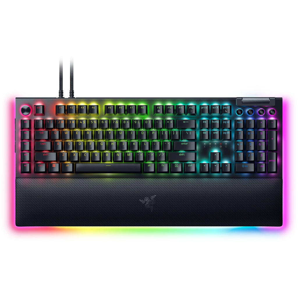 Razer blackwidow v4 pro, gaming toetsenbord (zwart, us lay-out, yellow, rgb leds, doubleshot abs)