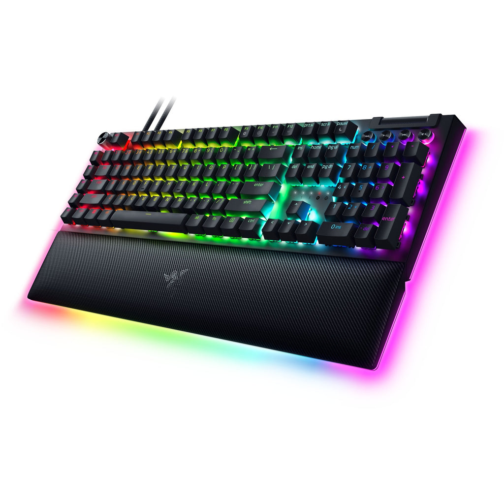 Razer blackwidow v4 pro, gaming toetsenbord (zwart, us lay-out, yellow, rgb leds, doubleshot abs)