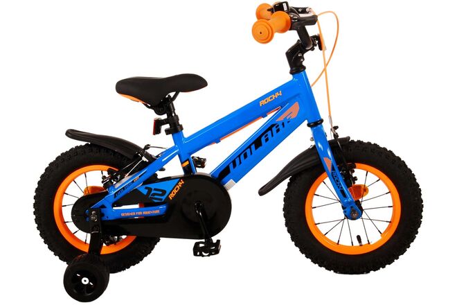 Volare - rocky kinderfiets - jongens - 12 inch - blauw - twee handremmen