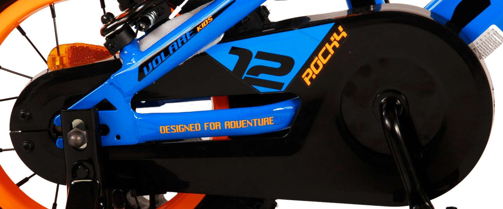 Volare - rocky kinderfiets - jongens - 12 inch - blauw - twee handremmen