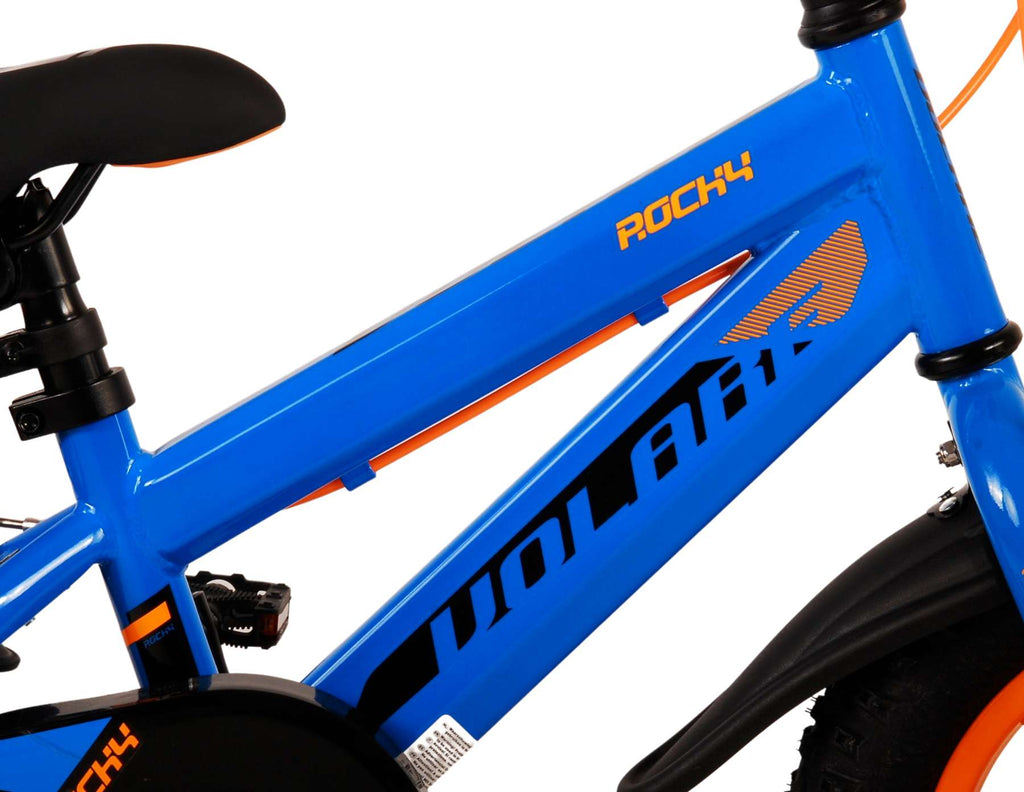 Volare - rocky kinderfiets - jongens - 12 inch - blauw - twee handremmen
