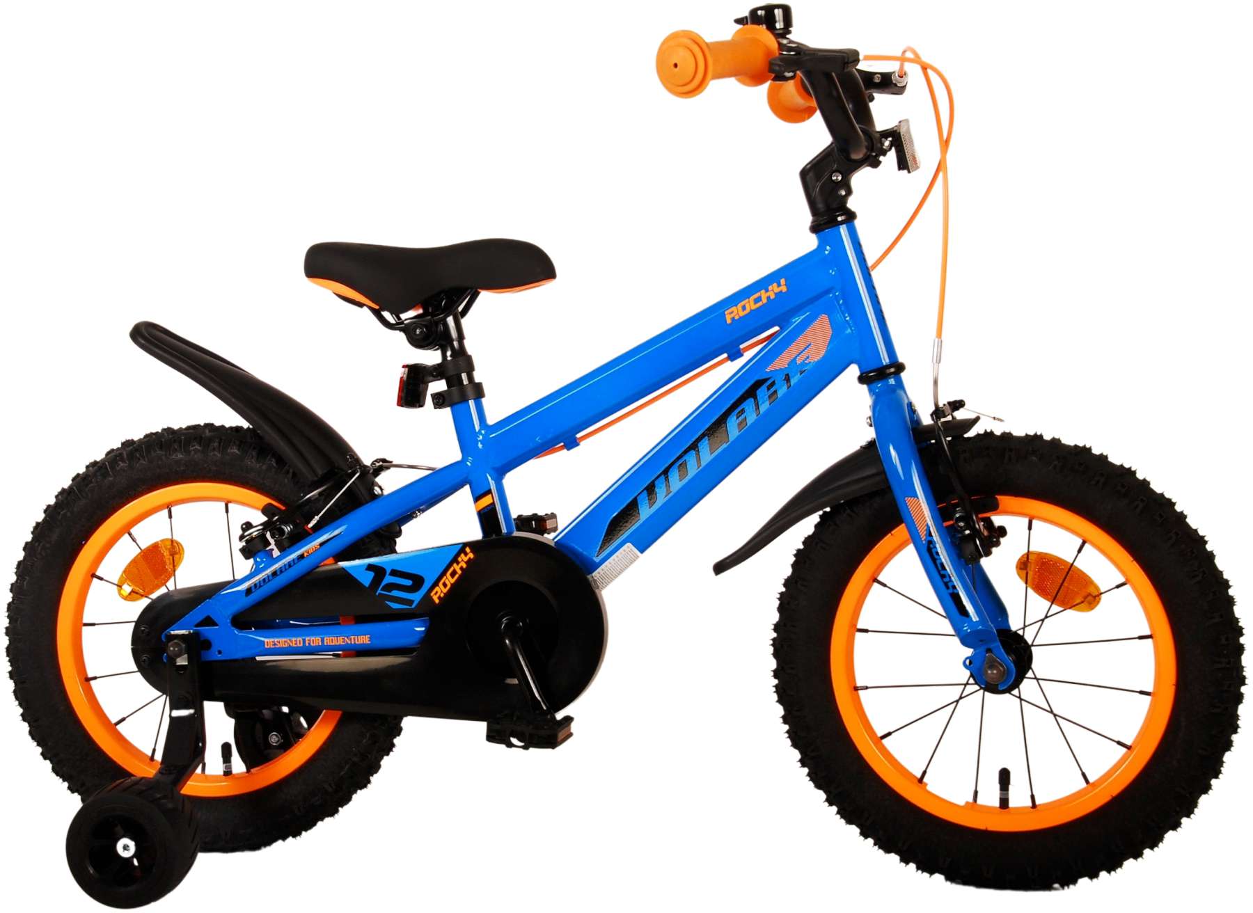 Volare - rocky kinderfiets - jongens - 14 inch - blauw - twee handremmen