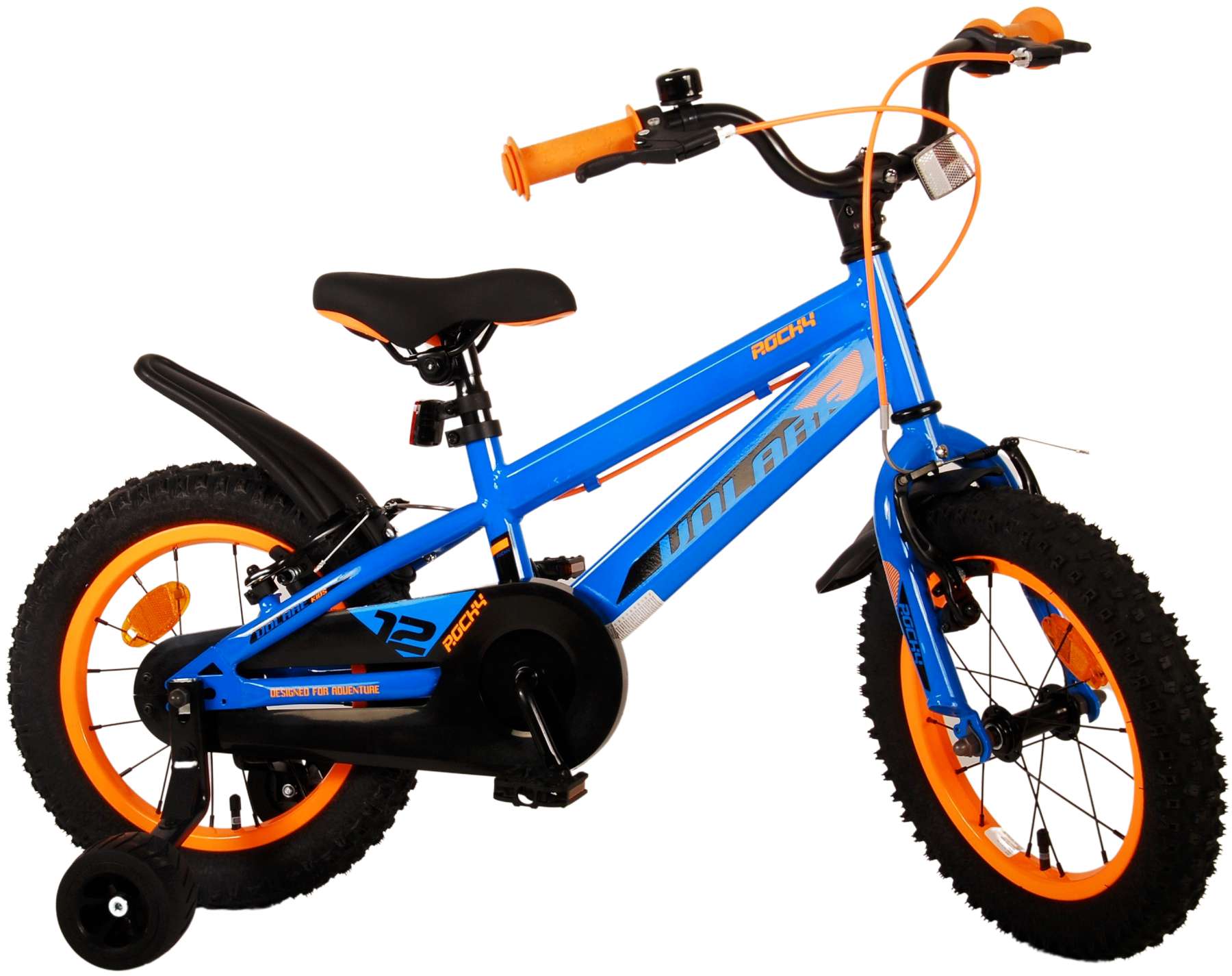 Volare - rocky kinderfiets - jongens - 14 inch - blauw - twee handremmen