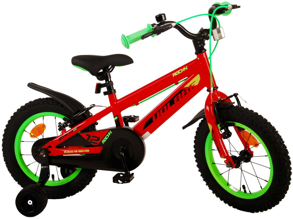 Volare - rocky kinderfiets - jongens - 14 inch - rood - twee handremmen