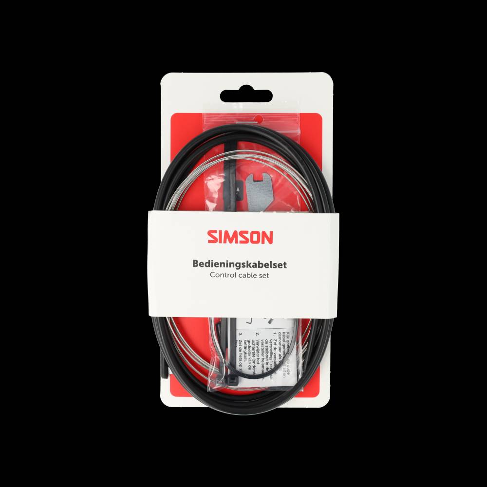 Simson - Versnellingskabelset nexus 4/7/8 rvs - zwart