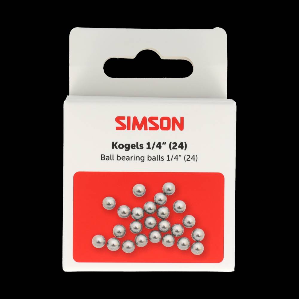 Simson - kogels 1/4" (24st)