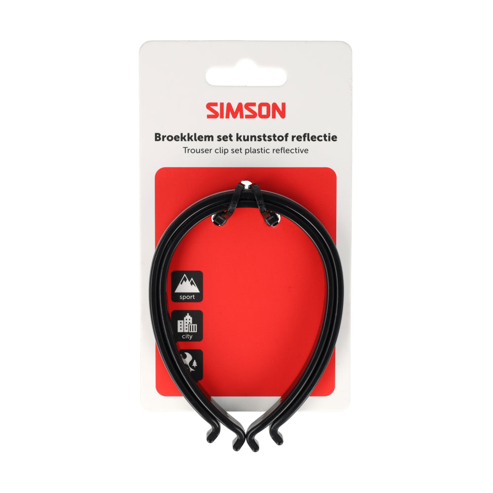 Rema tip top nederland b.v. simson s020930 broekklemmen kunststof met reflectie