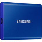 Samsung portable t7, 2 tb externe ssd (blauw, mu-pc2t0h ww, usb-a 3.2 (10 gbit s))