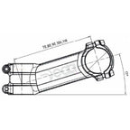 Deda DEDA crête Zero 100mm BOB alu 73-17gr. OEM de 31,7 mm