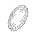 Shimano - blad 44t 10v fc-t521 zwart y1nl98030