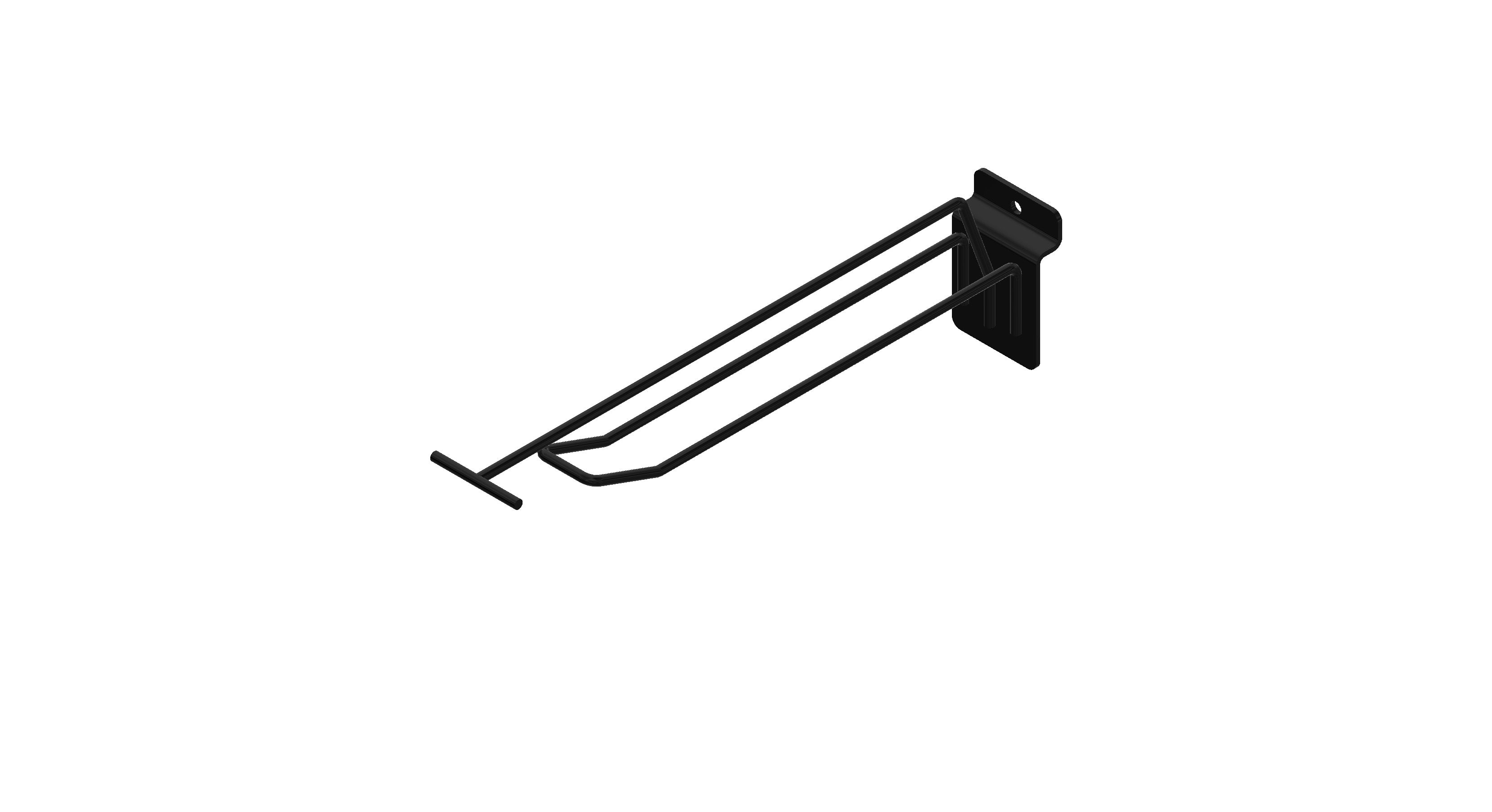 - Lamelhaak dubbel D. 200 mm Ø4 vv pendel zwart