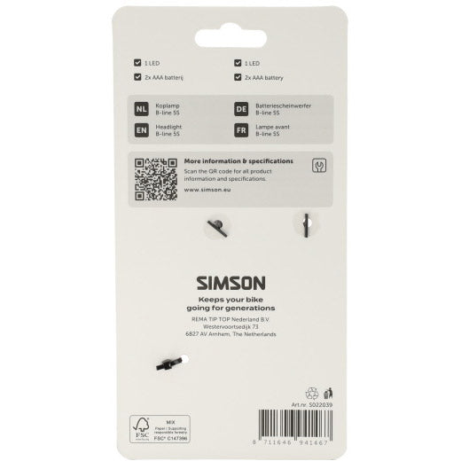 Simson - koplamp aurora b-line 5s