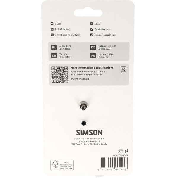 Simson - aurora achterlicht b-line b23f