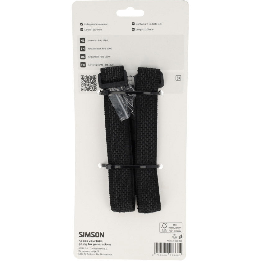 Simson - vouwslot 1200mm bk111