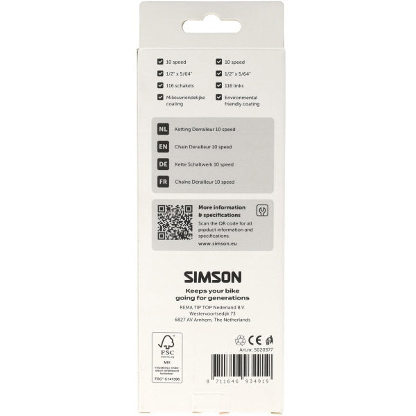 Simson - ketting derailleur 10v hg