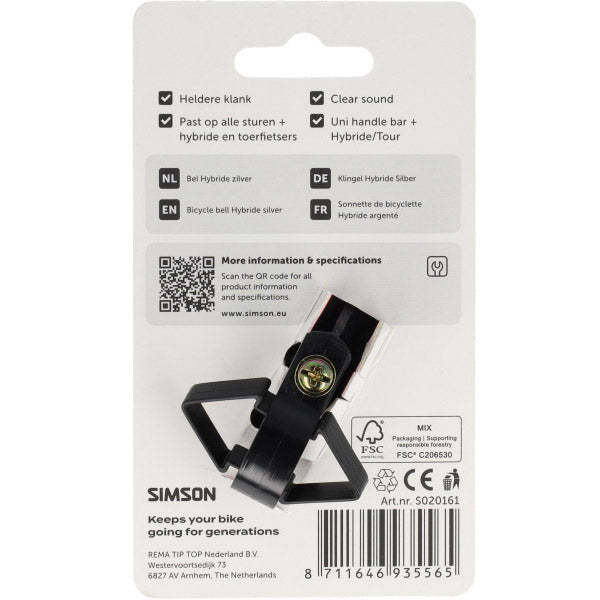 Simson - bel hybride zilver