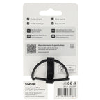 Simson - fietsbel micro 23mm rubber elastiek bevestiging zwart