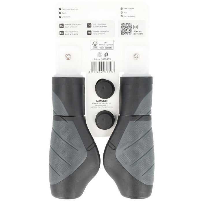 Simson - handvatten ergonomics zwart-antraciet
