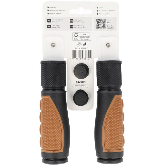 Simson - handvatset lifestyle middenbruin/zwart