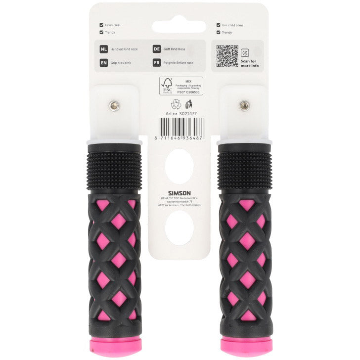 Simson - handvatten kinder roze-zwart
