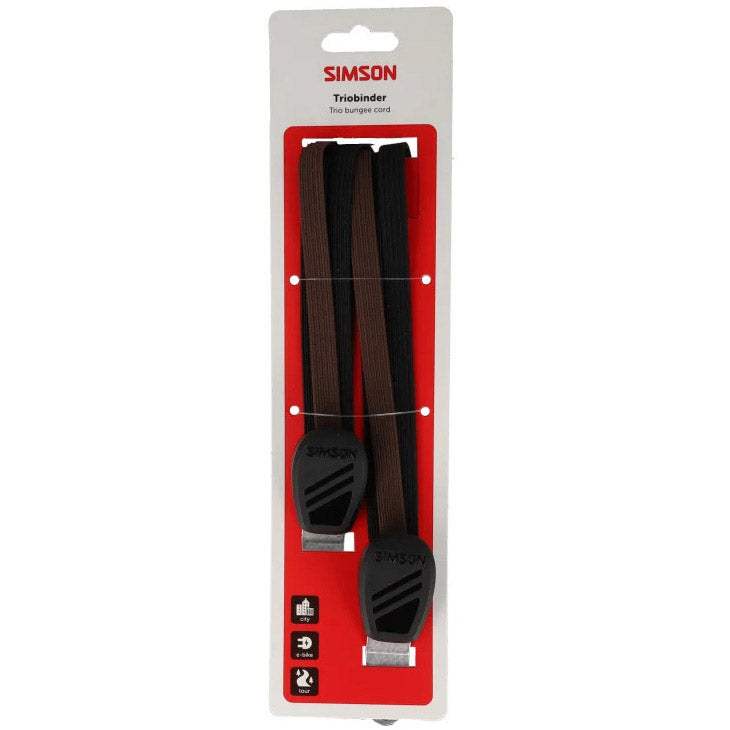 Simson - triobinder 60cm zwart/bruin