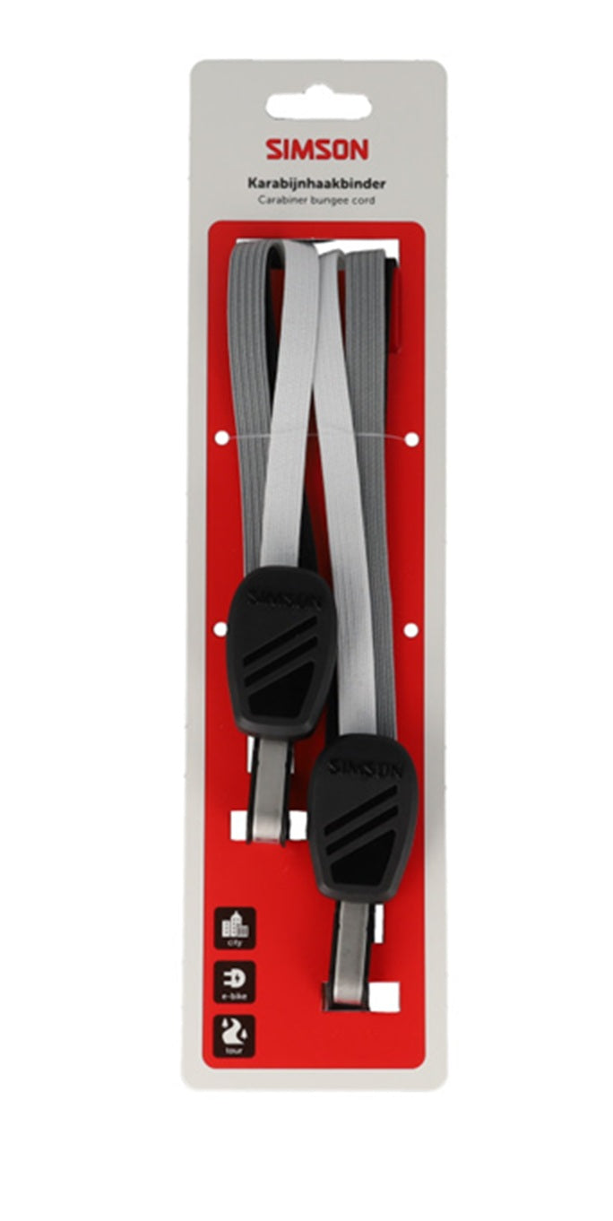 Simson - karabijnhaakbinder 71cm zwart/wit/grijs