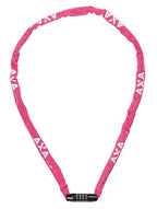 Axa kettingslot rigid rcc code 120x3,5 met polyester hoes - roze