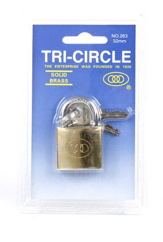 Buzaglo - Buzaglo Tri-circle hangslot square 38 mm. messing no. 264