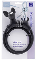 PexKids - PexKids cijfer kabelslot zwart flappie de waakhond silicone