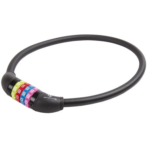 Messingschlager - Messingschlager cijfer-kabelslot silicone zwart 65cm12mm