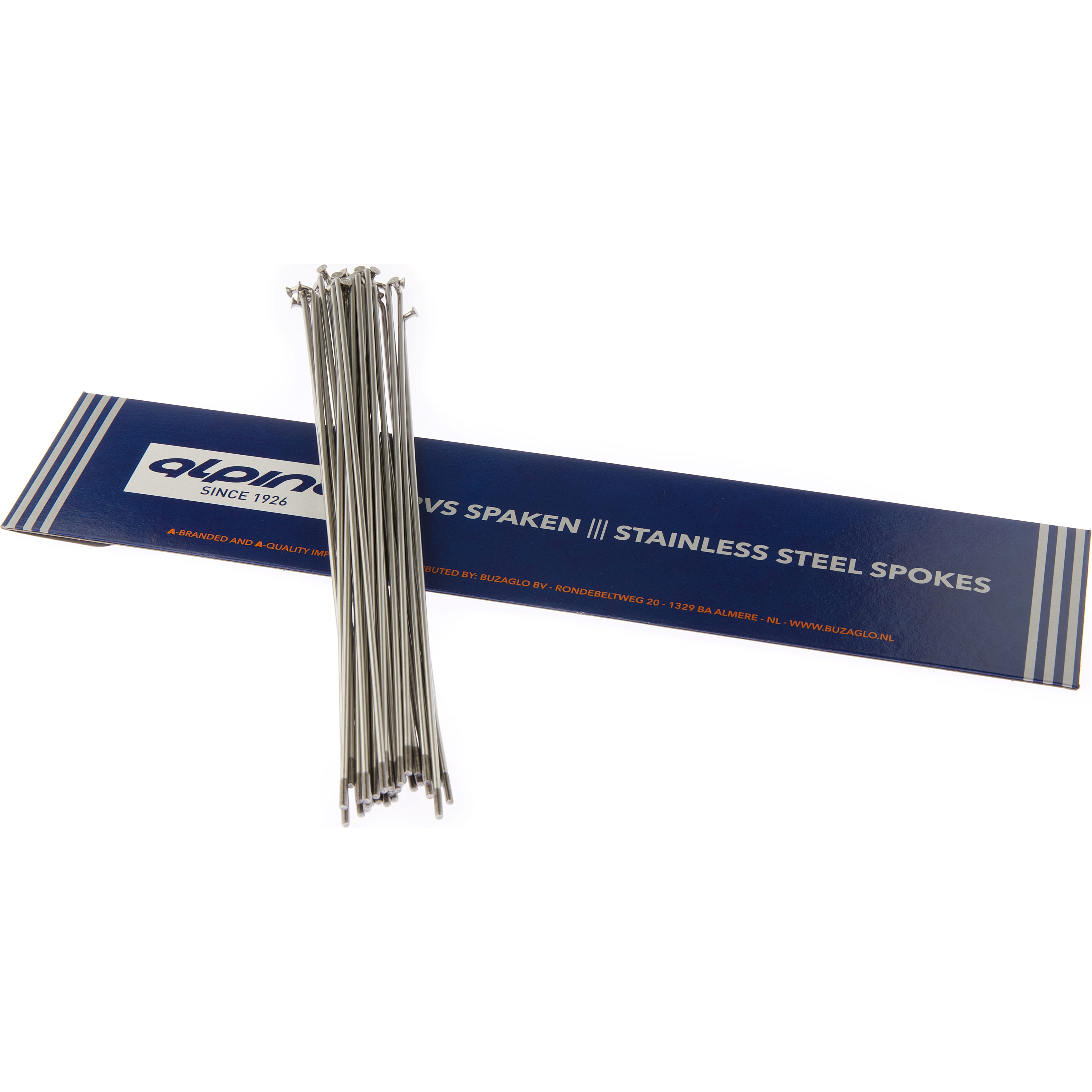 Rayons Alpina 13G (2,34 mm) 234 mm en acier inoxydable (P36)