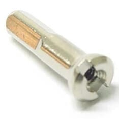 Sapim - spaaknippel 14 polyax 16mm zilver messing (100st)
