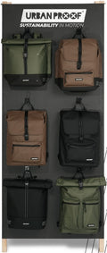 Urbanproof urban proof display recycled fietstassen
