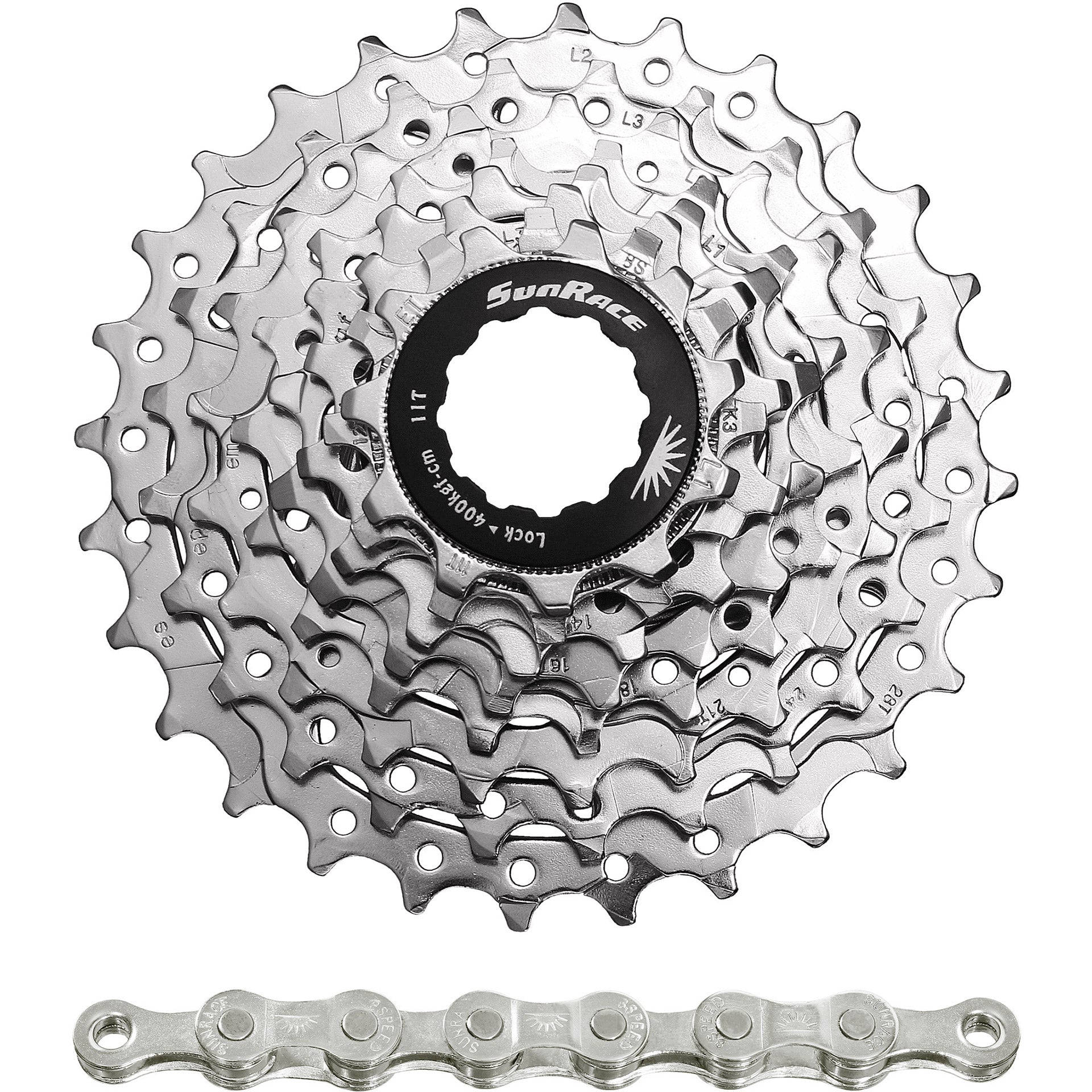 Spanninga - combipack csr86 8v 11-28t met ketting cnm84