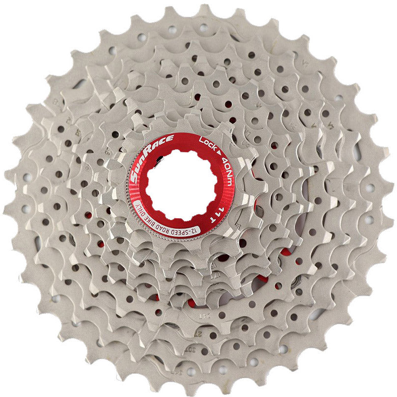 SunRace - cassette csrz800 12v 11-36t zilver/rood