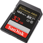 Sandisk extreme pro sdhc 32 gb geheugenkaart (zwart, uhs-i, class 10, u3, v30)