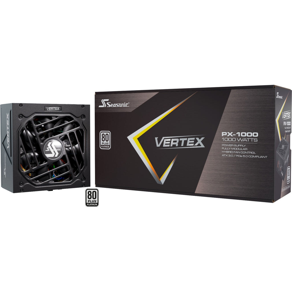 Seasonic vertex px-1000 modulaire 1000 watt voeding (zwart, 1x 12v-2x6, 3x pcie)