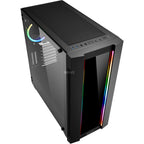 Sharkoon elite shark ca200g big tower behuizing (zwart | 4x usb-a | rgb | tempered glass)
