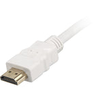 Sharkoon high speed hdmi kabel met ethernet (wit, 1 meter, 4k, verguld)