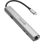 Sharkoon officepal combo adapter dockingstation (grijs)