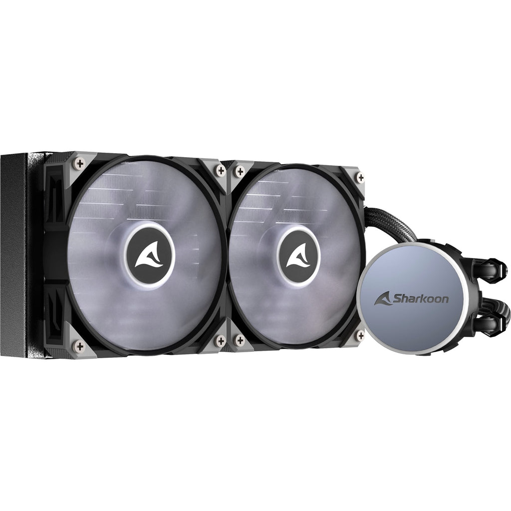 Sharkoon s70 rgb waterkoeling (zwart, 4-pins pwm fan-connector)